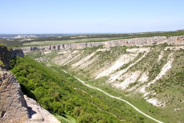 Amazing view with white mountain