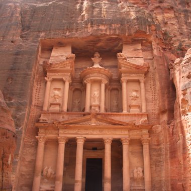 Beautiful view of Treasure in Petra clipart