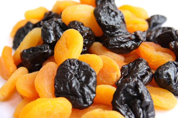 Sušené švestky a meruňky — Stock fotografie