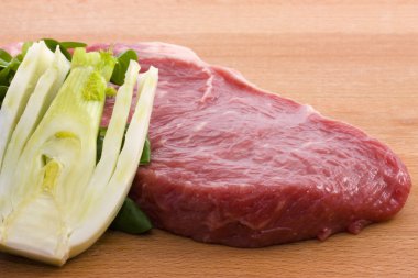 Raw beef and fennel clipart