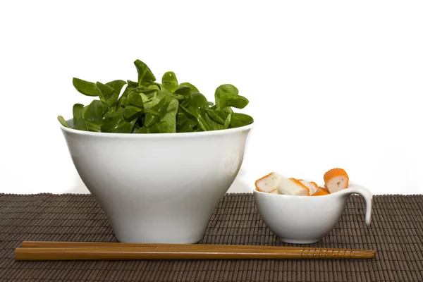 Surimi a salát — Stock fotografie