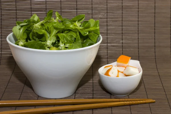 Salad and surimi — Stock Photo, Image