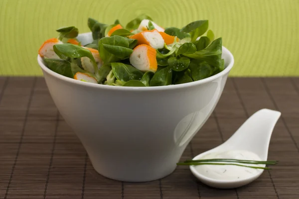 Salad surimi and tzatziki — Stock Photo, Image