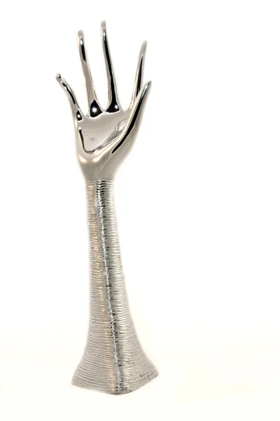 Ręka srebrny — Zdjęcie stockowe