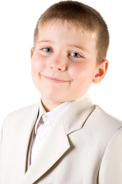 身なりのよい微笑む少年のポートレート — ストック写真