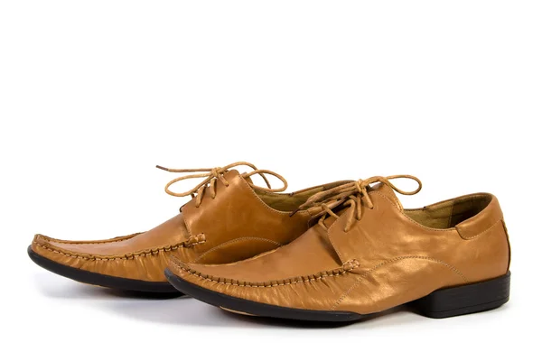 Golden loafers — Stock Photo, Image