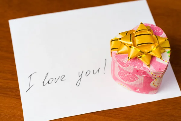 stock image Love letter and gift box