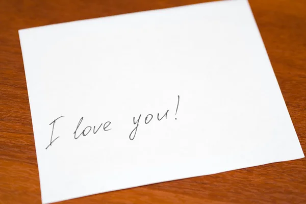 Lettera d'amore su carta bianca — Foto Stock