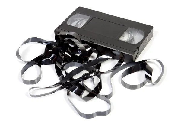 Oude onbruikbaar vhs cassette — Stockfoto