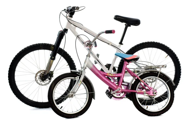 Bicicleta de montanha e criança — Fotografia de Stock