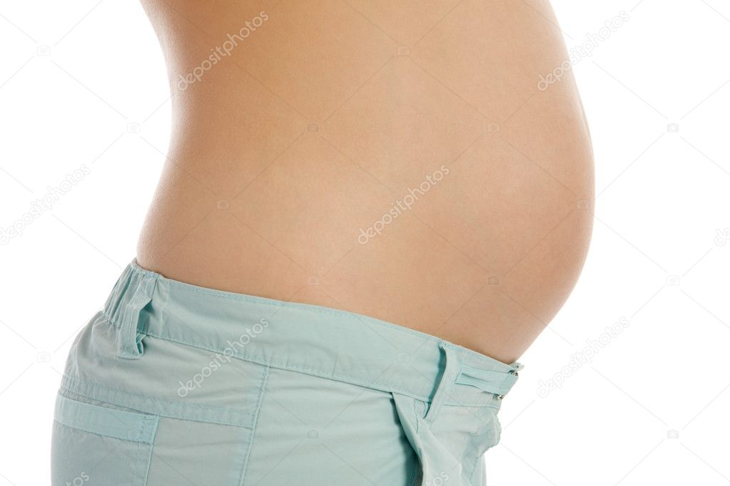 Woman pregnant tummy