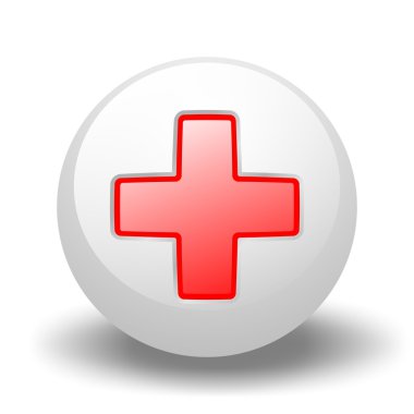 First Aid Symbol On Ball clipart