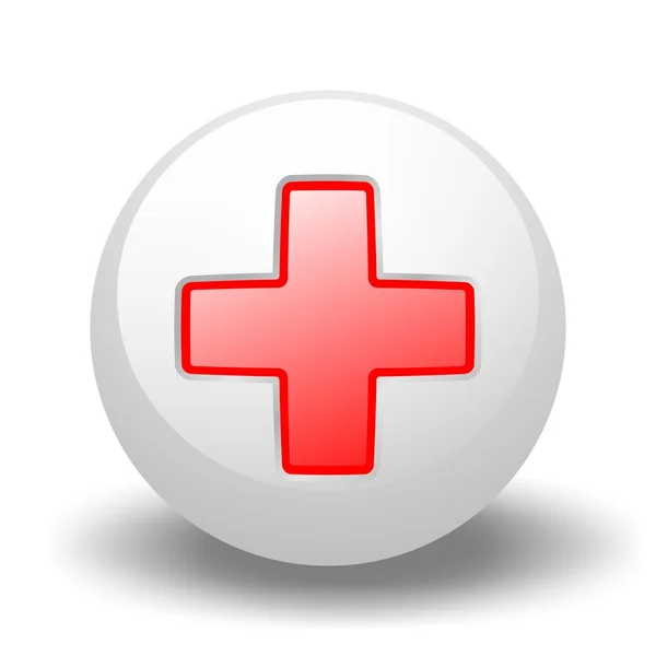 Símbolo de primeros auxilios en bola — Foto de Stock