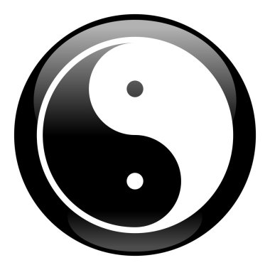 Black Yin-Yang Icon clipart