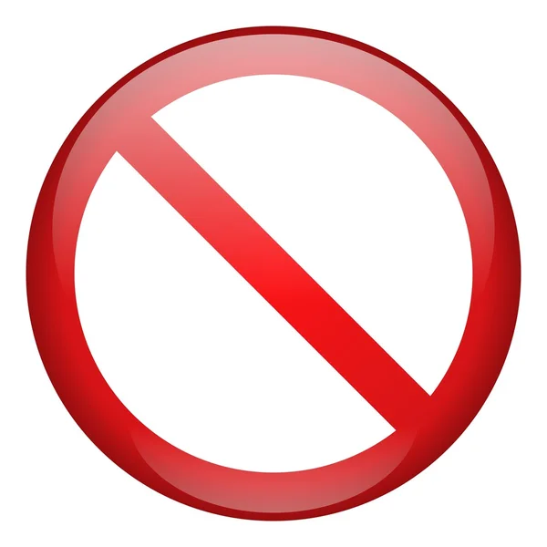 Zákaz ikona — Stock fotografie