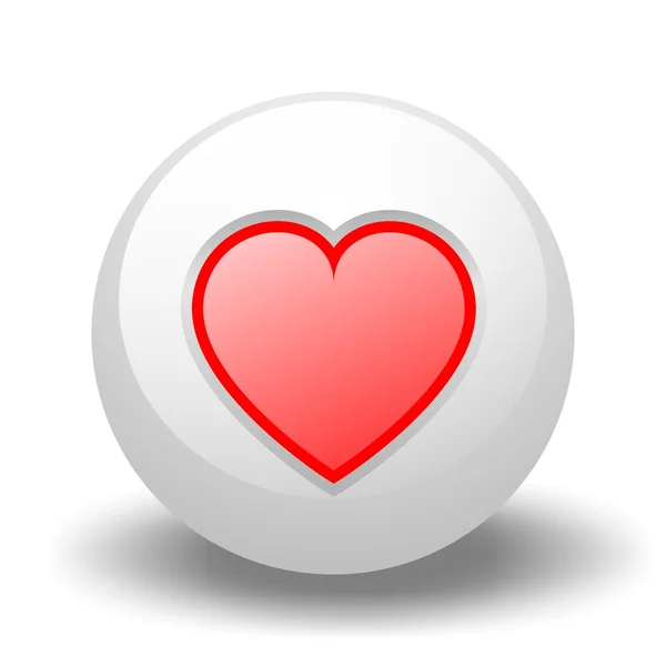 Hjärtat på boll — Stockfoto