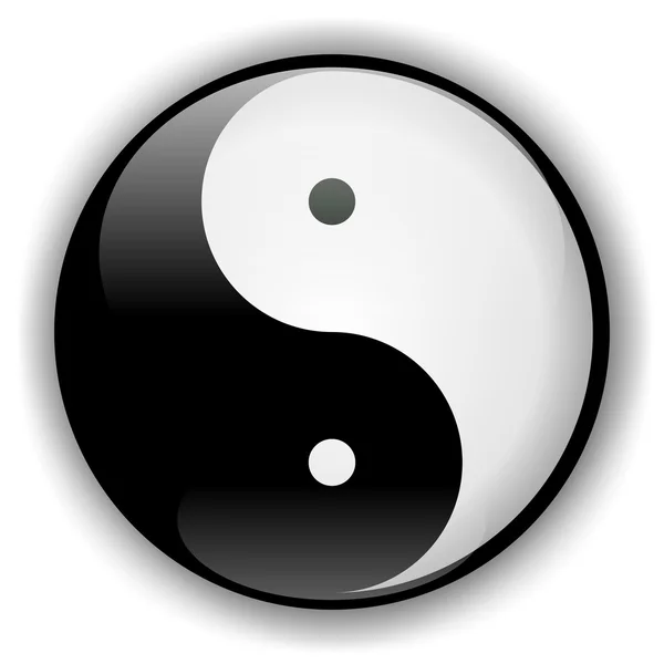 Ícone de Yin-yang — Fotografia de Stock