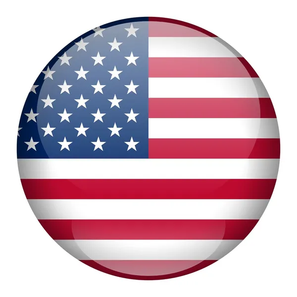 Кнопка USA flag — стоковое фото