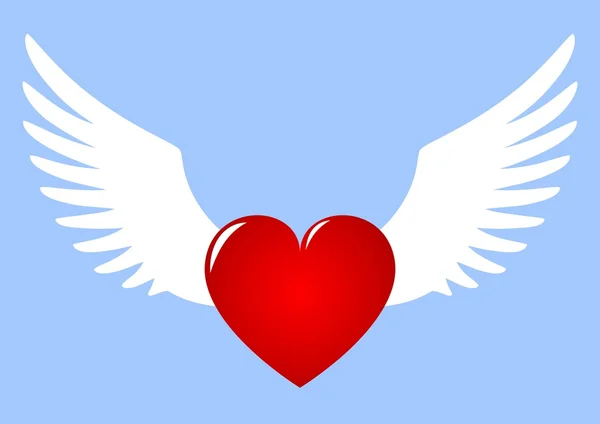 หัวใจที่มีปีก — ภาพเวกเตอร์สต็อก