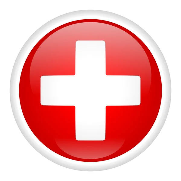 düğme üzerinde beyaz haç