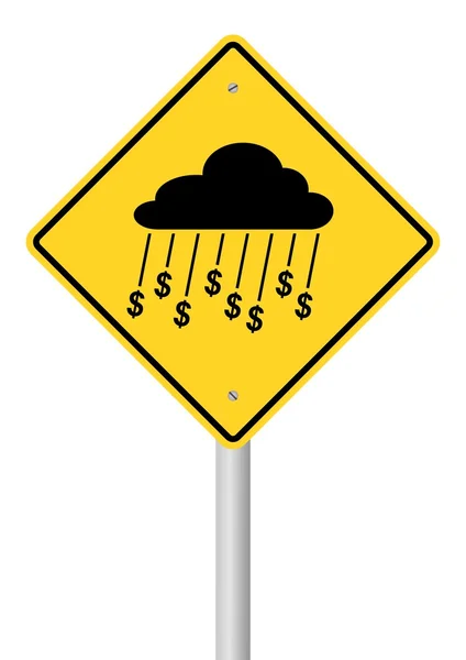 Yağmur para işareti — Stok Vektör