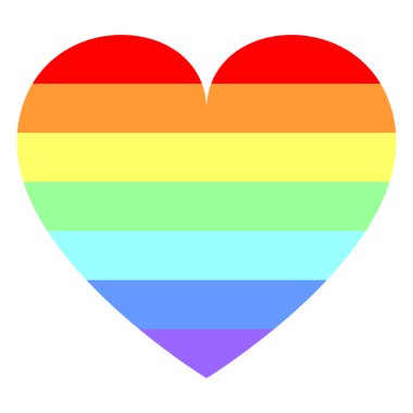 Heart in Rainbow Colors clipart