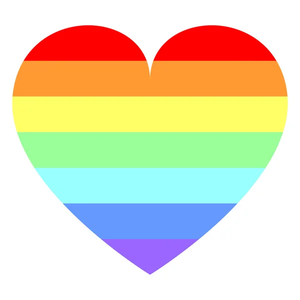 Coração em cores arco-íris — Vetor de Stock