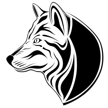 Wolf, tattoo clipart