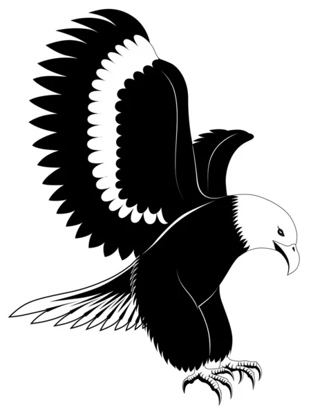 Águila, tatuaje — Vector de stock