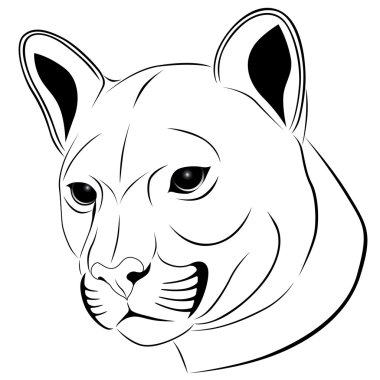 Cougar, tattoo clipart