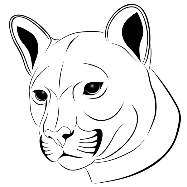 Cougar, tatuaggio — Vettoriale Stock