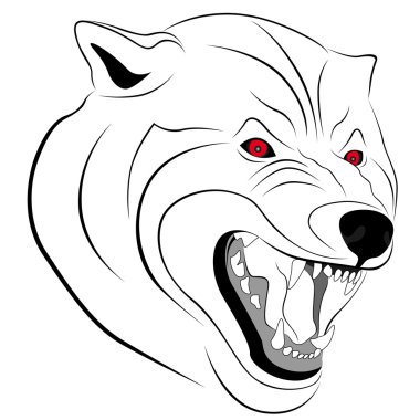 Wolf, tattoo clipart