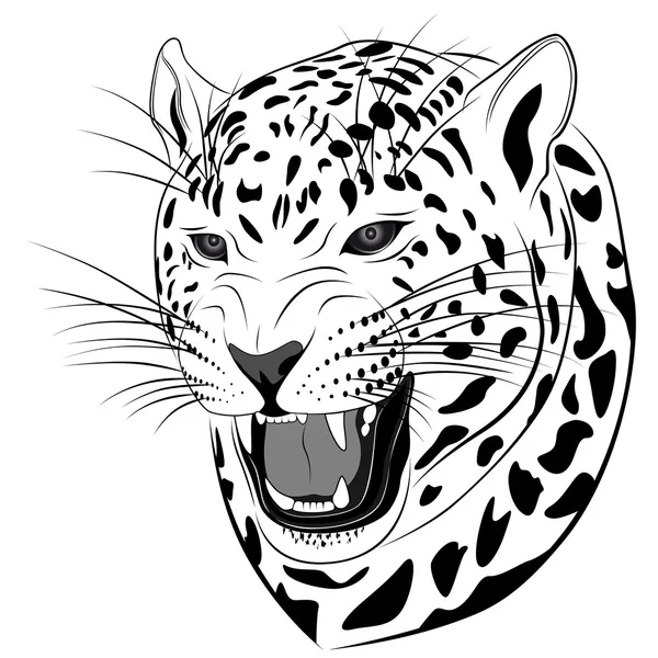 Леопард, татуировка — стоковый вектор