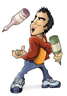 Barman isolation clipart