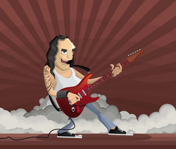 Rock guitarist — Stok Vektör