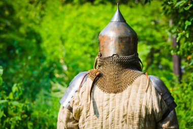Man in knight's helmet clipart