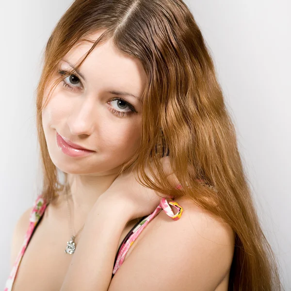 Portrait of the young beautiful girl — Stock Photo, Image