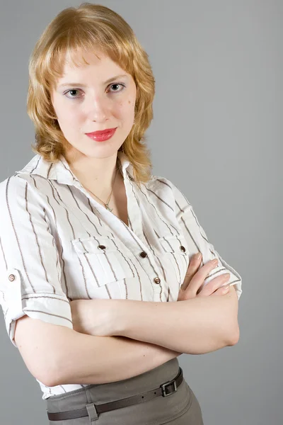 stock image Portrait of the young beautiful woman