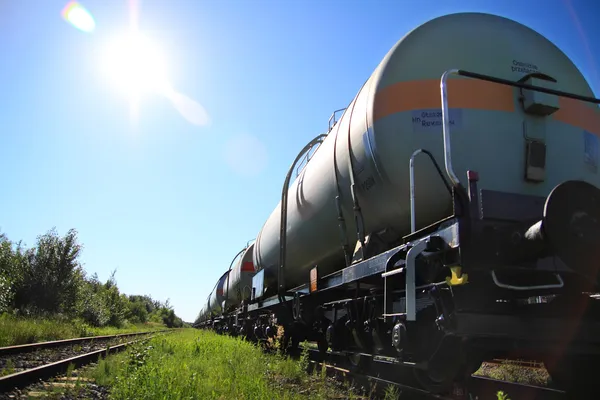 Olje og drivstoff til transport med jernbane – stockfoto