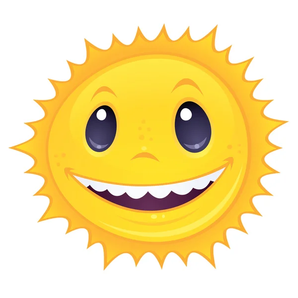 Smiley-Sonne — Stockvektor
