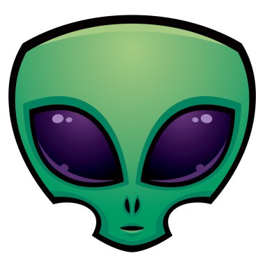 Alien Head Icon clipart