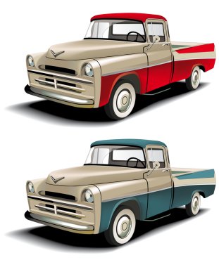 50s styles pickup clipart