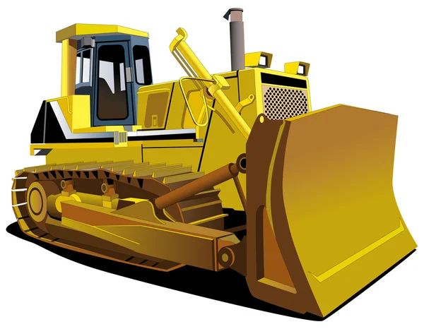 Žlutá buldozer — Stockový vektor