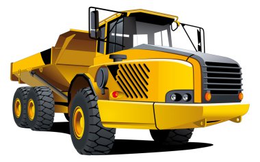 Yellow dumper clipart