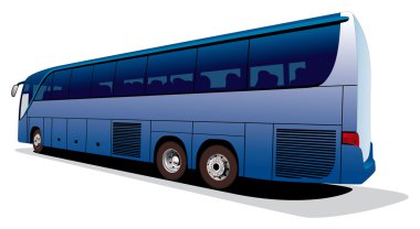 Large tourist's bus clipart