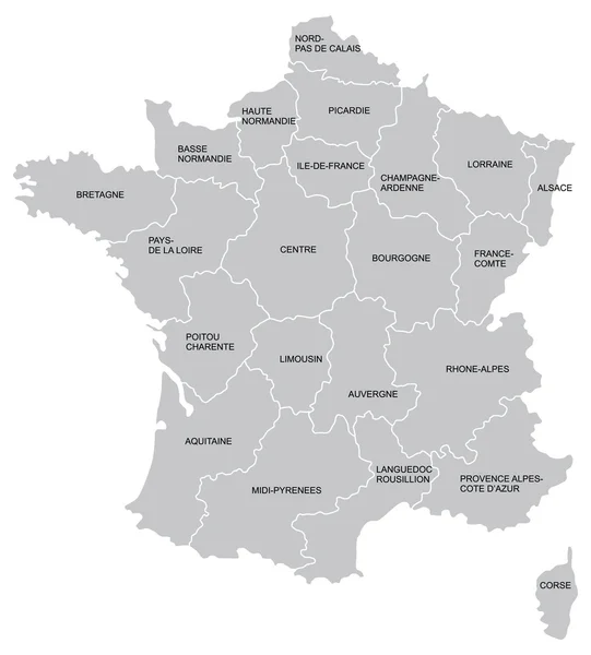 Mapa francés — Vector de stock
