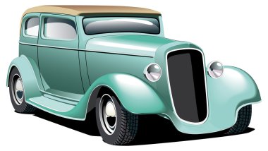 Green Hot Rod clipart