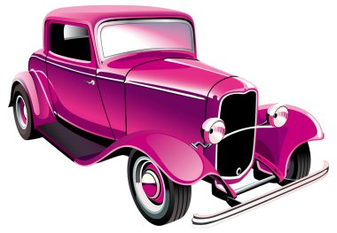 Vintage muscle car clipart