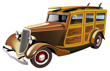 Old-fashioned hot rod clipart