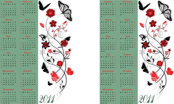 Kalender 2011 — Stockvector